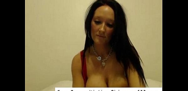  Busty Brunette Shows off Boobs Cam Porn